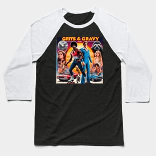 Grits and Gravy Movie Poster 3 Baseball T-Shirt